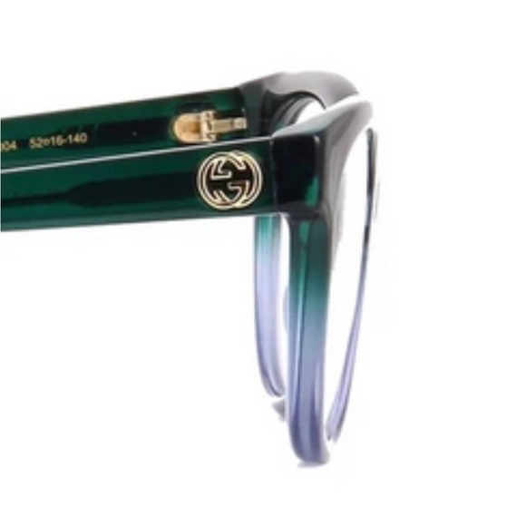 Gucci Eyewear Frame Glasses, Green, Gray, Silver - Picture 2 of 8